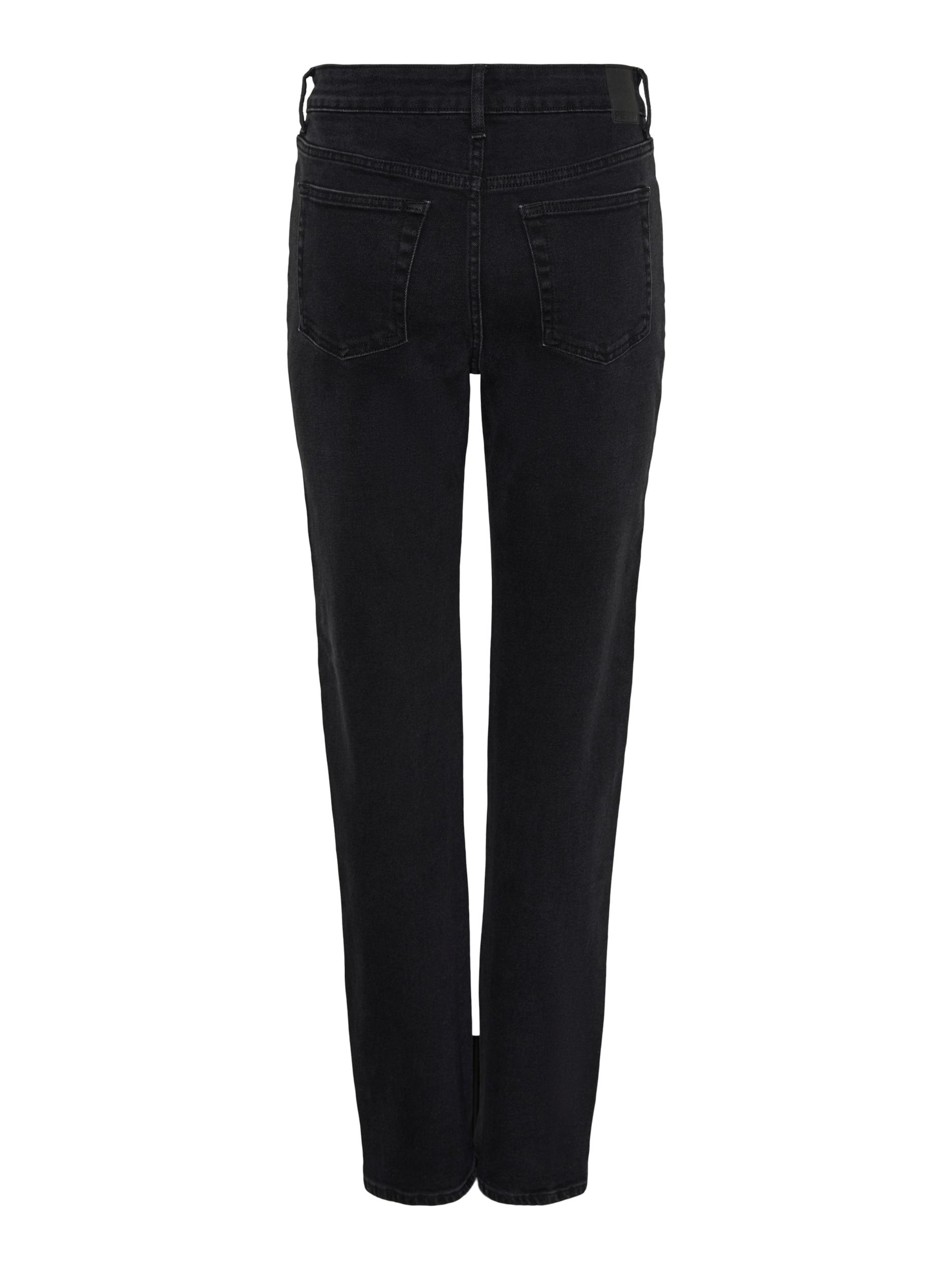 PIECES Regularen Kavbojke | črna barva