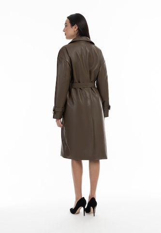 faina Between-seasons coat in Brown