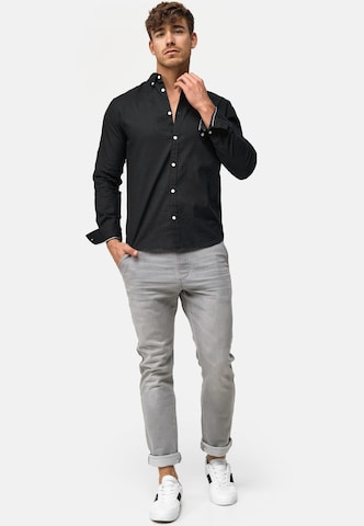 INDICODE JEANS Regular Fit Hemd 'Kepner' in Schwarz