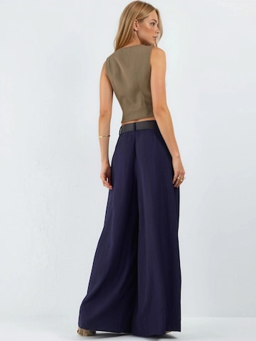 Wide Leg Pantalon Busem en bleu