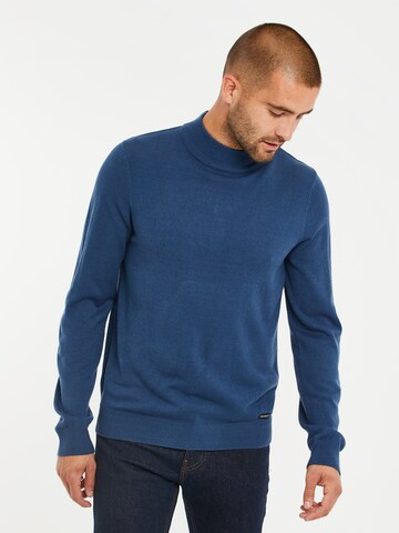 Pull-over Threadbare en bleu : devant