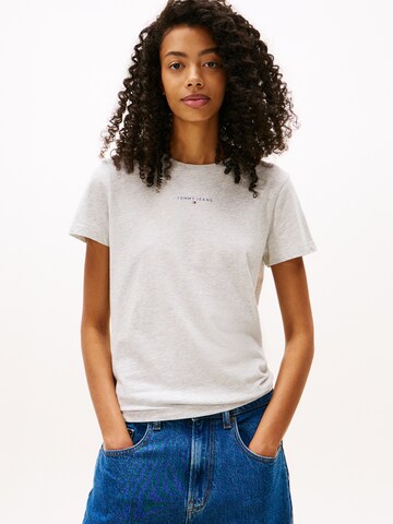 Tommy Jeans Тениска в сиво: отпред