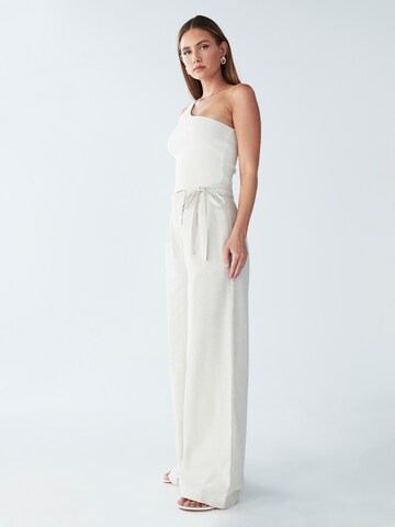 Willa Wide Leg Hose 'Glen' in Beige