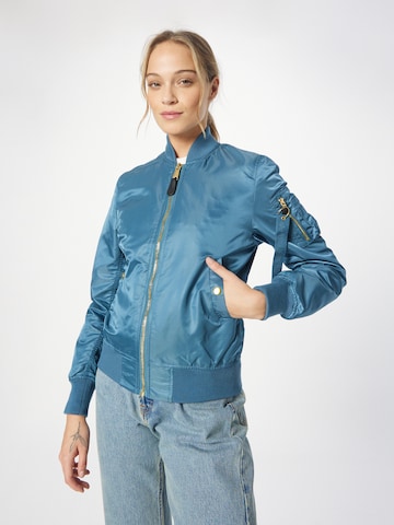 ALPHA INDUSTRIES Přechodná bunda – modrá: přední strana