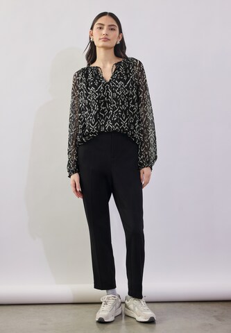 Street One Studio Raglan Chiffon Bluse in Schwarz