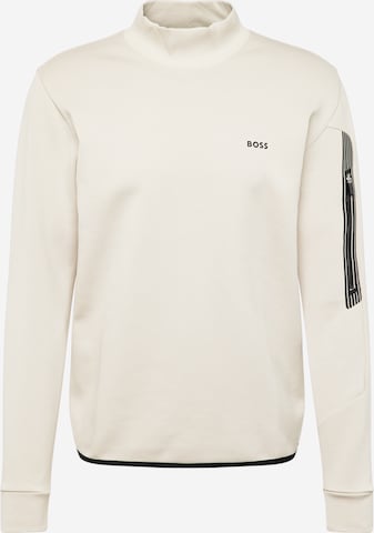 BOSS Green - Sweatshirt 'Salbock1' em bege: frente