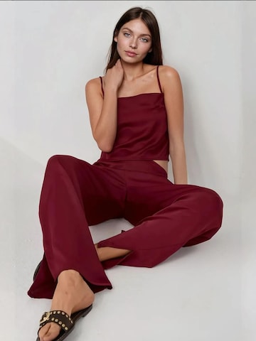 Wide leg Pantaloni di Hiccup in rosso