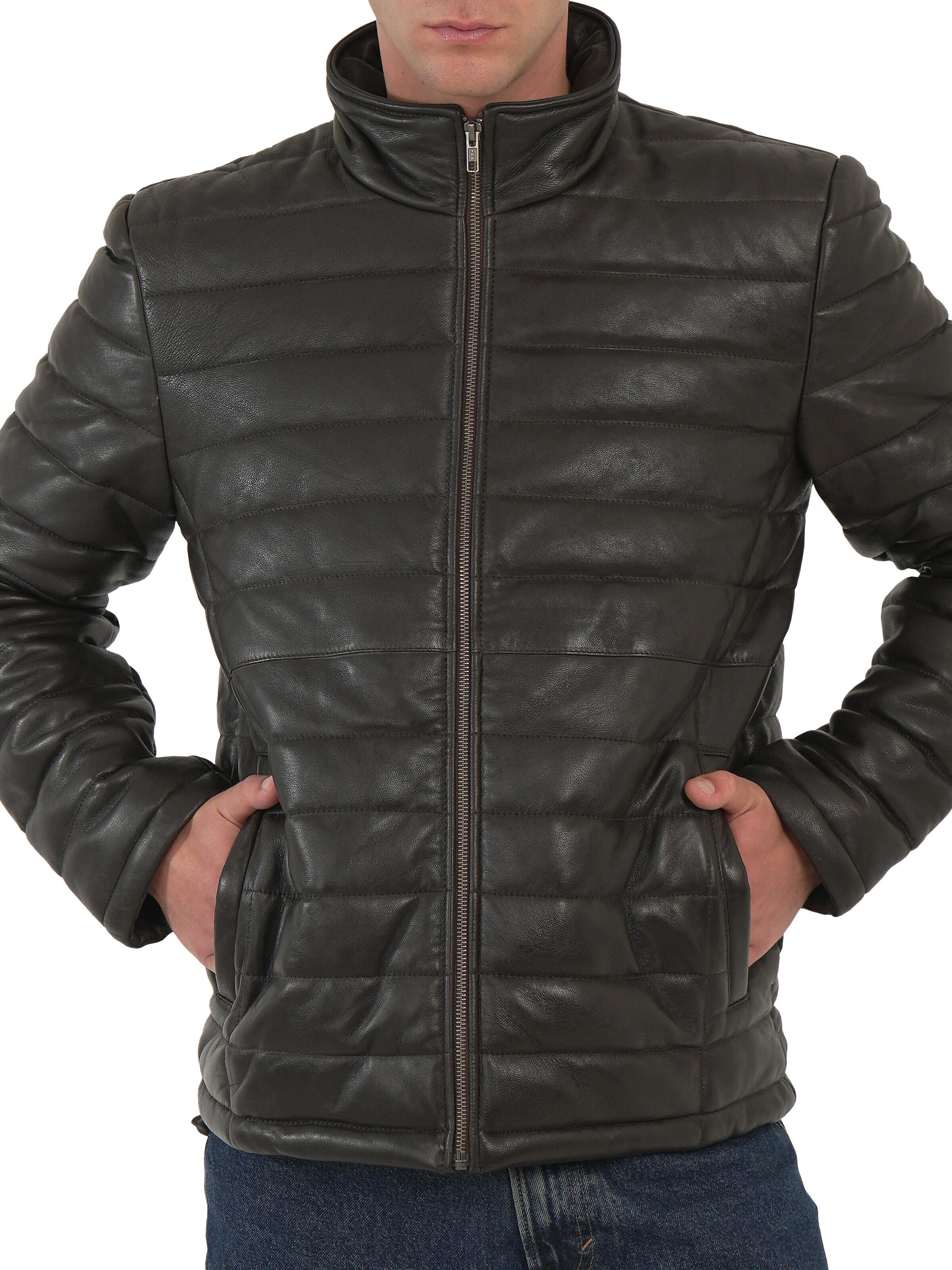 Giacca di mezza stagione 'Arctic Puffer' di Chic and Clicks in marrone