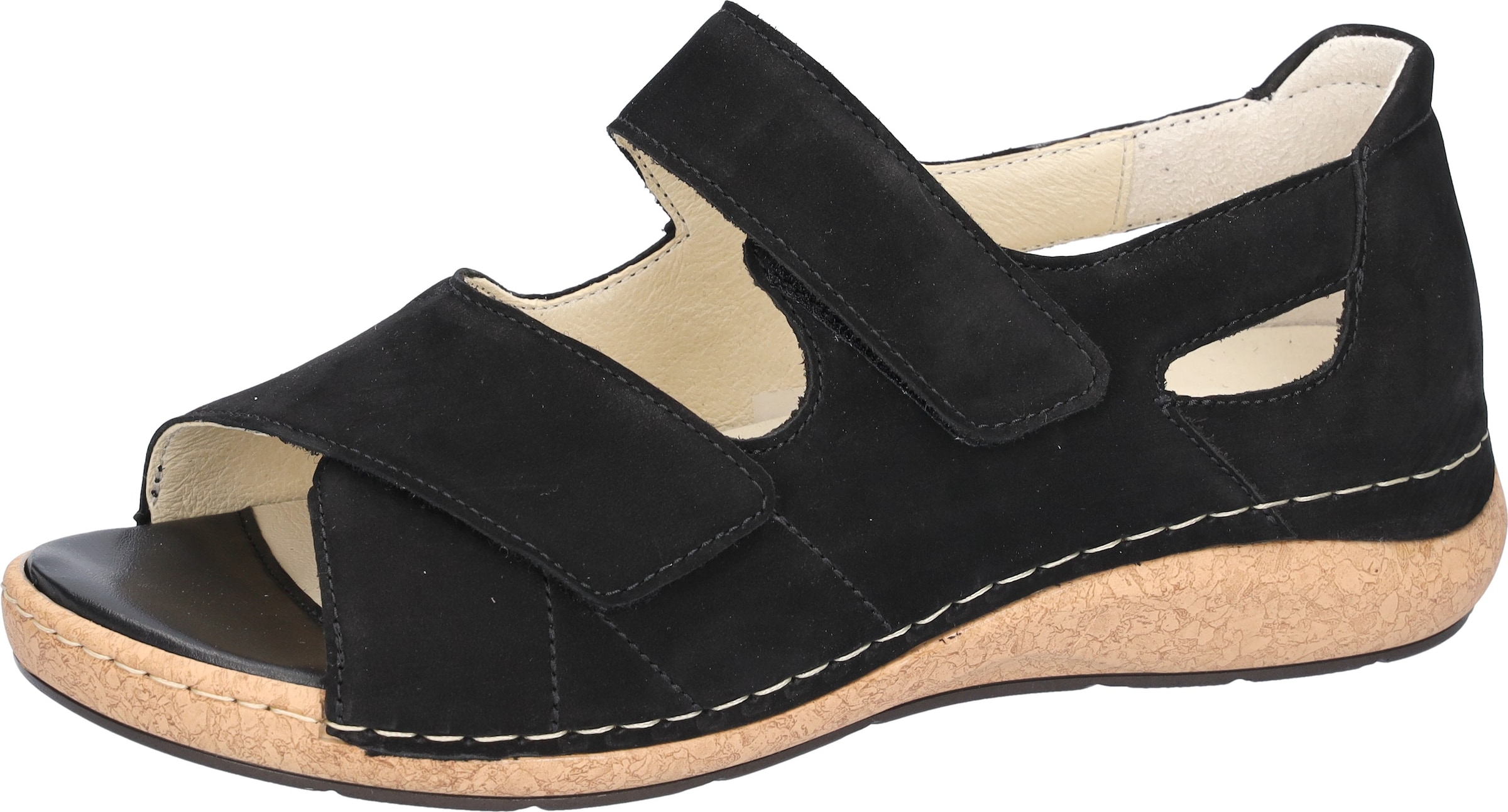 WALDLÄUFER Sandals in Black: front