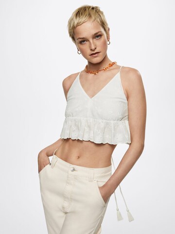 MANGO Bluse 'BLANQUI' in Weiß: Vorderseite