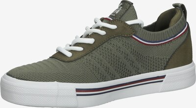 MUSTANG Baskets basses en olive, Vue avec produit