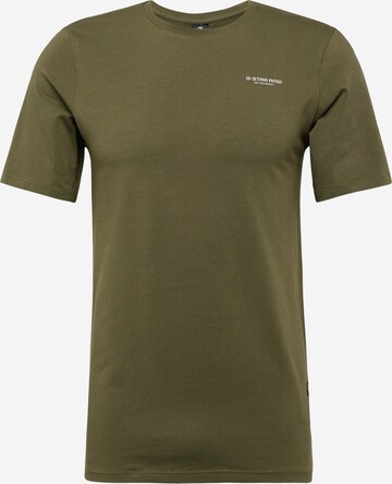 T-Shirt G-Star RAW en vert : devant