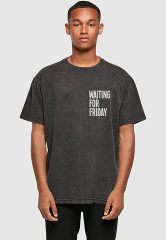 Mister Tee Póló 'Waiting For Friday' - fekete: elől