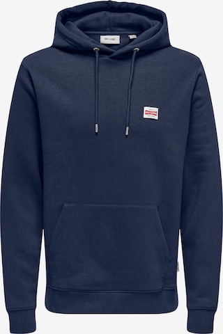 Sweat-shirt 'ONSDawson' Only & Sons en bleu : devant