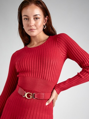 GUESS Pletena obleka 'Paige' | rdeča barva
