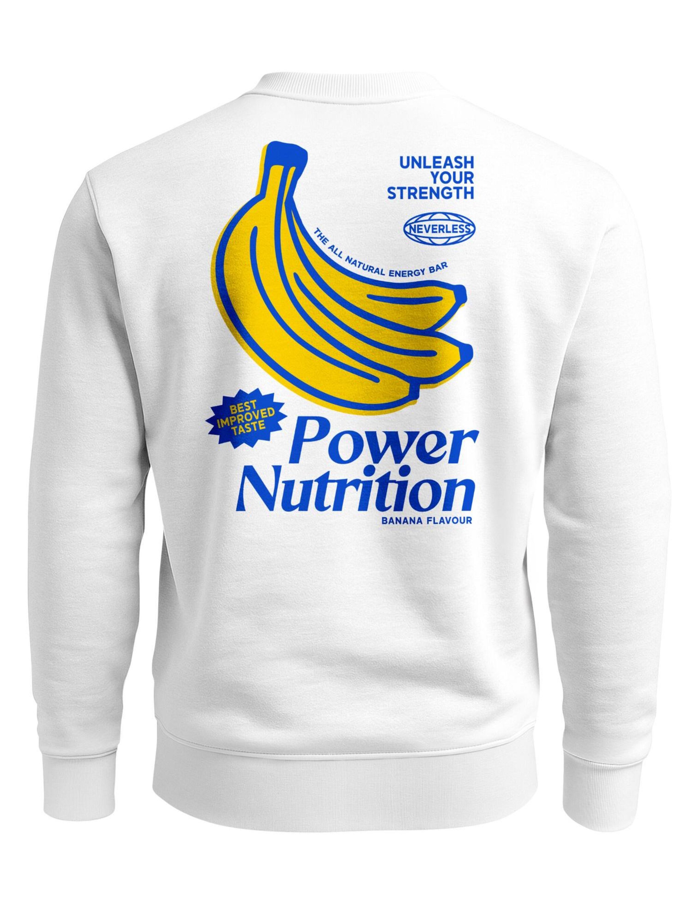 Neverless Sweatshirt 'Banana' in White