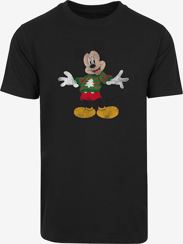 T-Shirt 'Disney Micky Mouse Christmas' F4NT4STIC en noir : devant