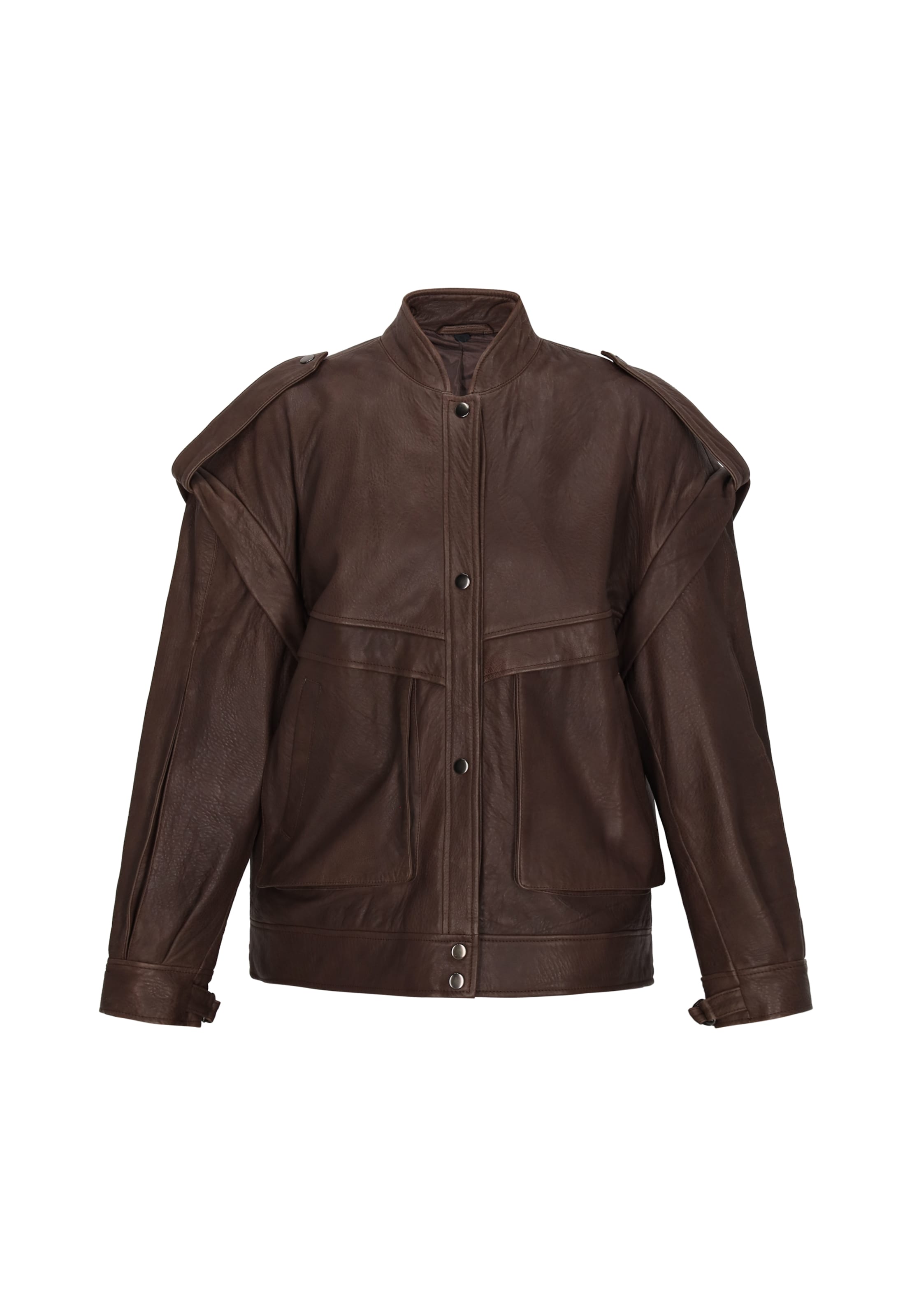DreiMaster Klassik Between-season jacket in Brown: front