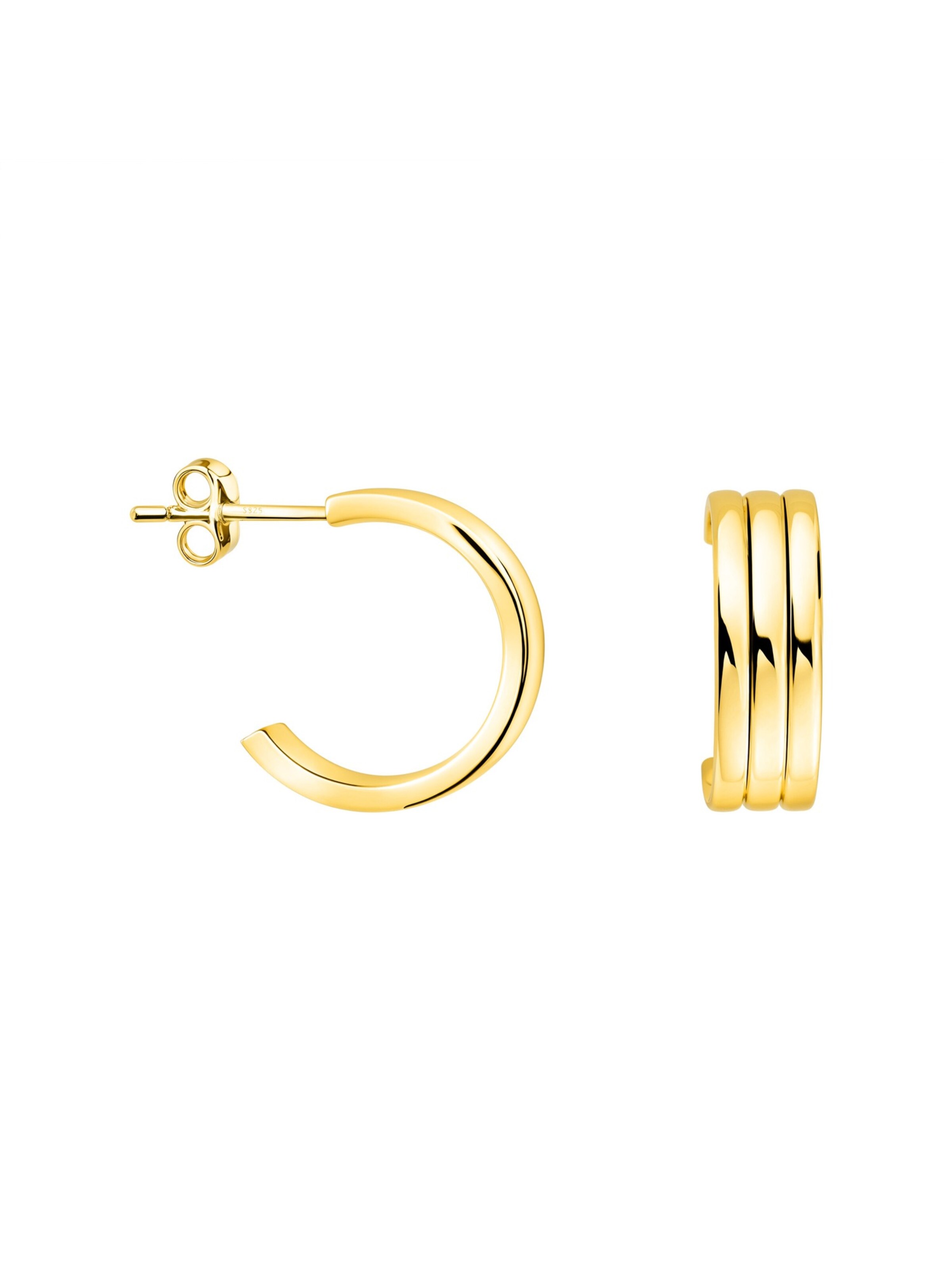 Sofia Milani Earrings 'Tripled' in Gold: front