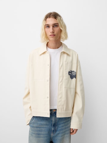 Bershka Přechodná bunda – béžová