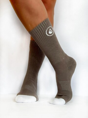 Wave Hawaii Socks ' Cotton Crew ' in Grey: front