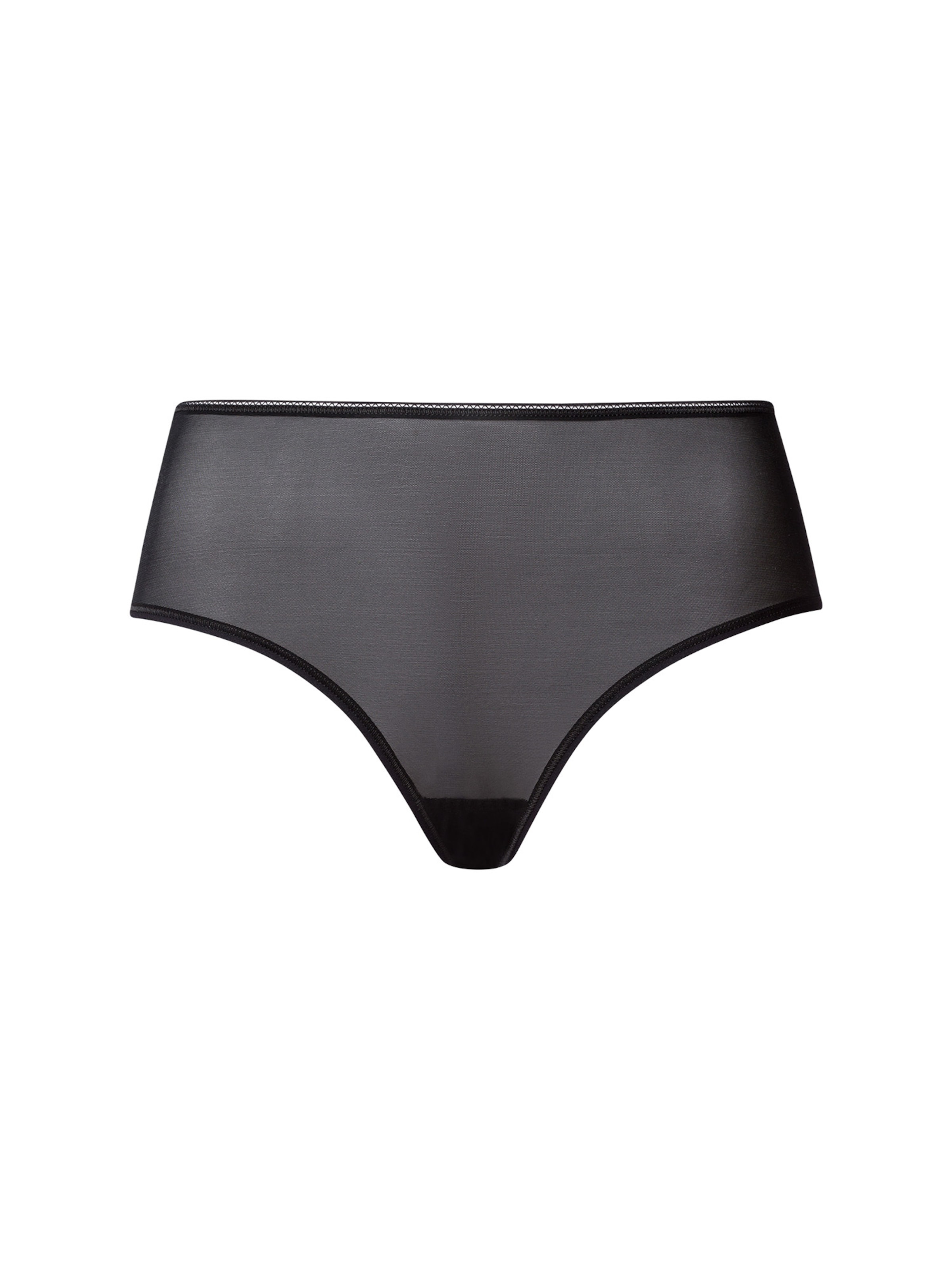 Hanro Maxislip ' Smooth Illusion ' in Schwarz: Vorderseite