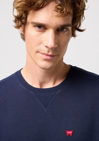 WRANGLER Sweatshirt 'SIGN OFF CREW' i blå