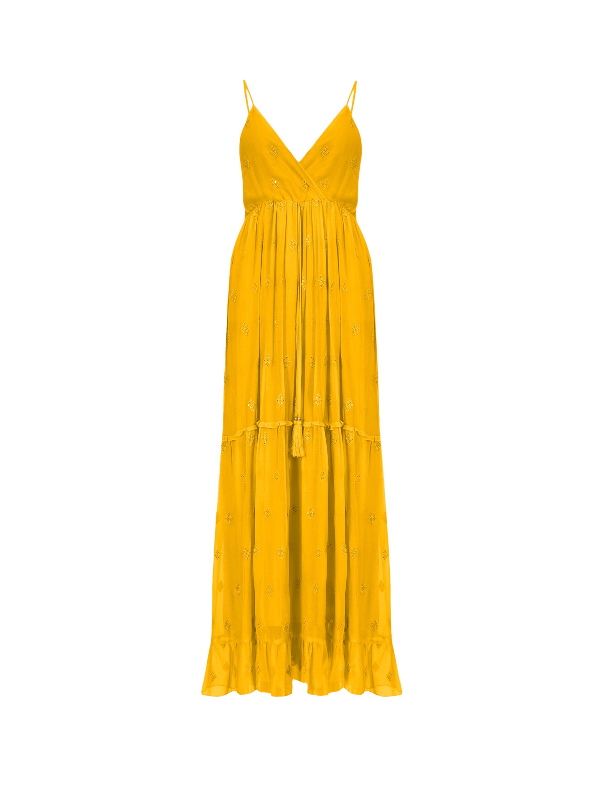 South Beach Jurk in Geel: voorkant