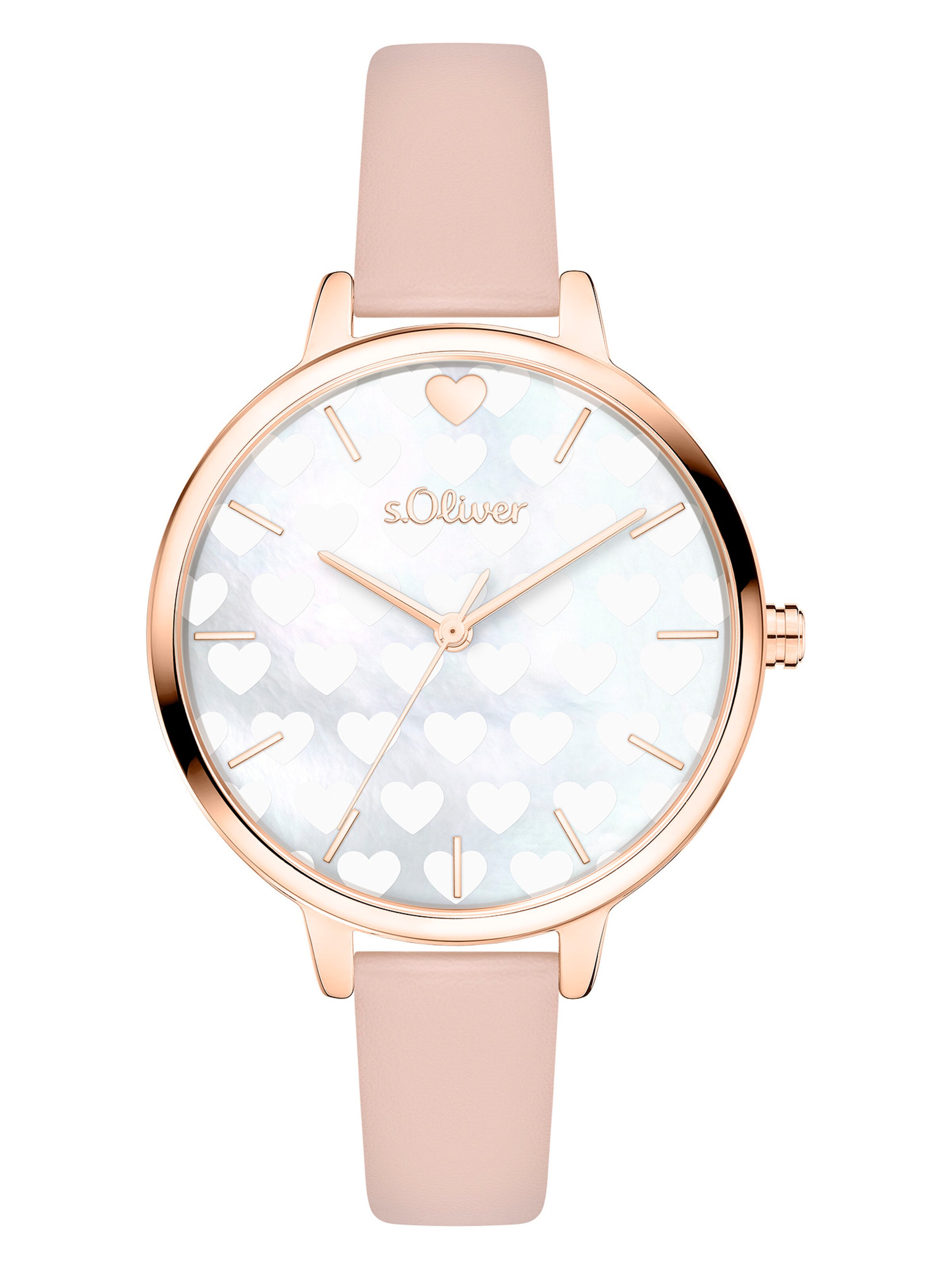 Montre à affichage analogique s.Oliver en or : devant