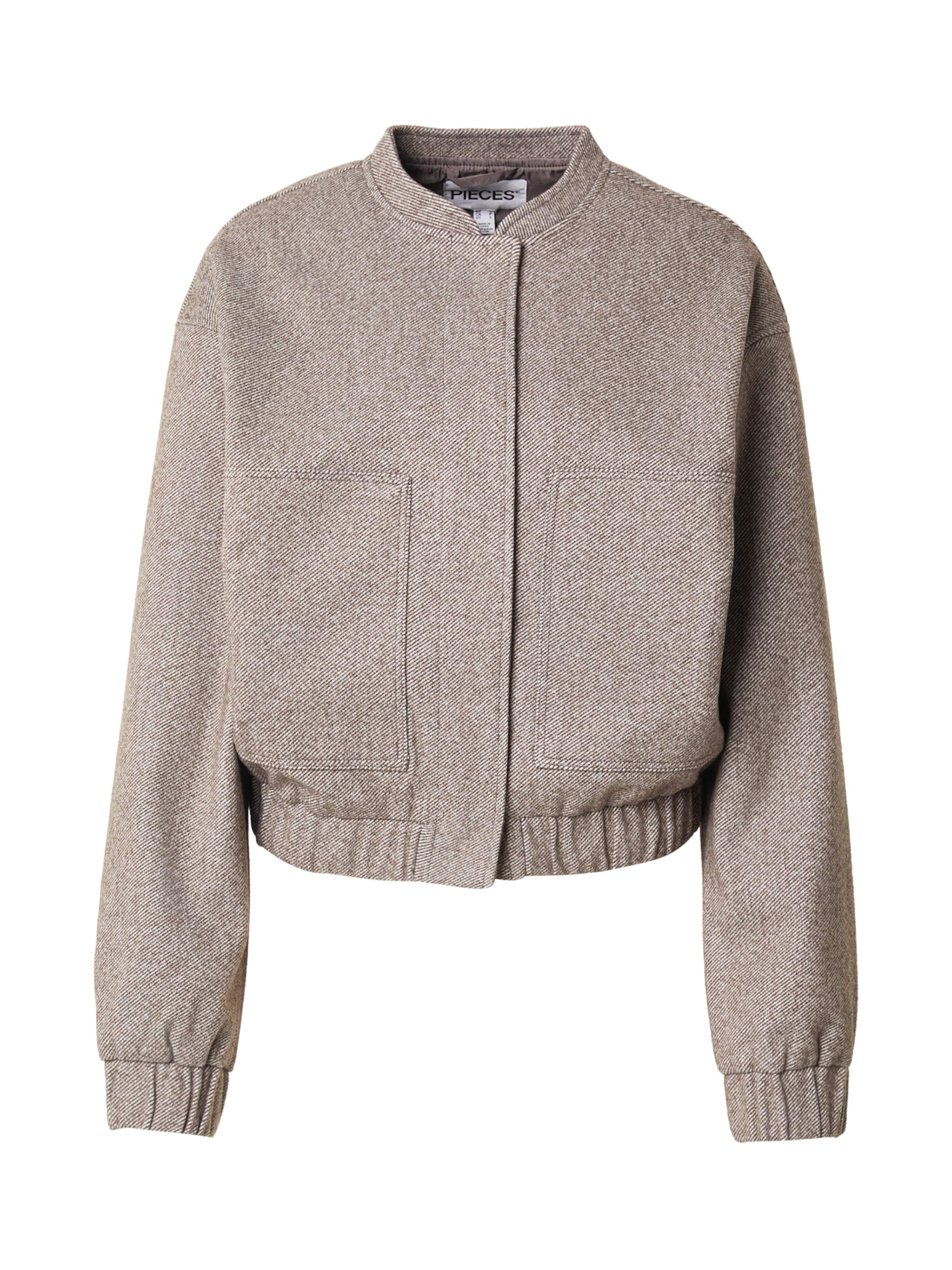 Veste mi-saison &#x27;PCRILEY&#x27; PIECES en marron : devant