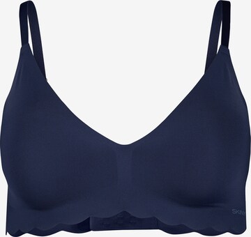 Skiny Triangle Bra in Blue: front