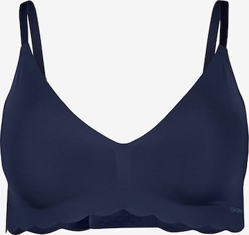Skiny Triangle Bra in Blue: front