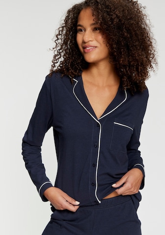 LASCANA Tričká na spanie - Modrá: predná strana