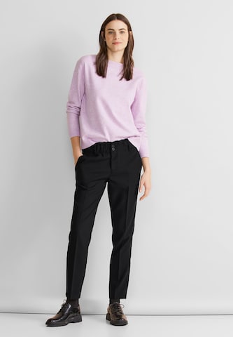 STREET ONE Slim fit Pleated Pants in Black