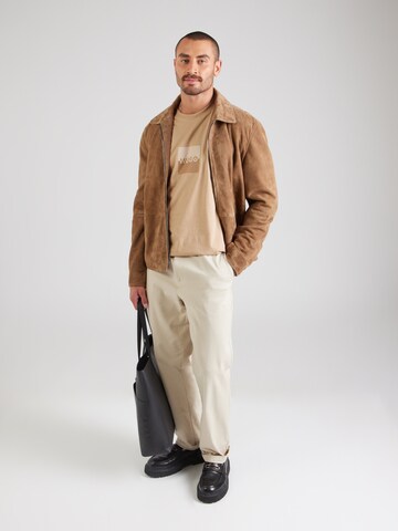 T-Shirt 'Dusplit' HUGO en beige