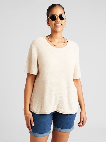 ONLY Carmakoma Sweater 'SUNNY' in Beige
