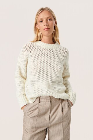 SOAKED IN LUXURY Sweater 'Paradis' in Beige: front