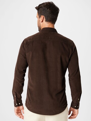 JACK & JONES Regular fit Button Up Shirt in Brown