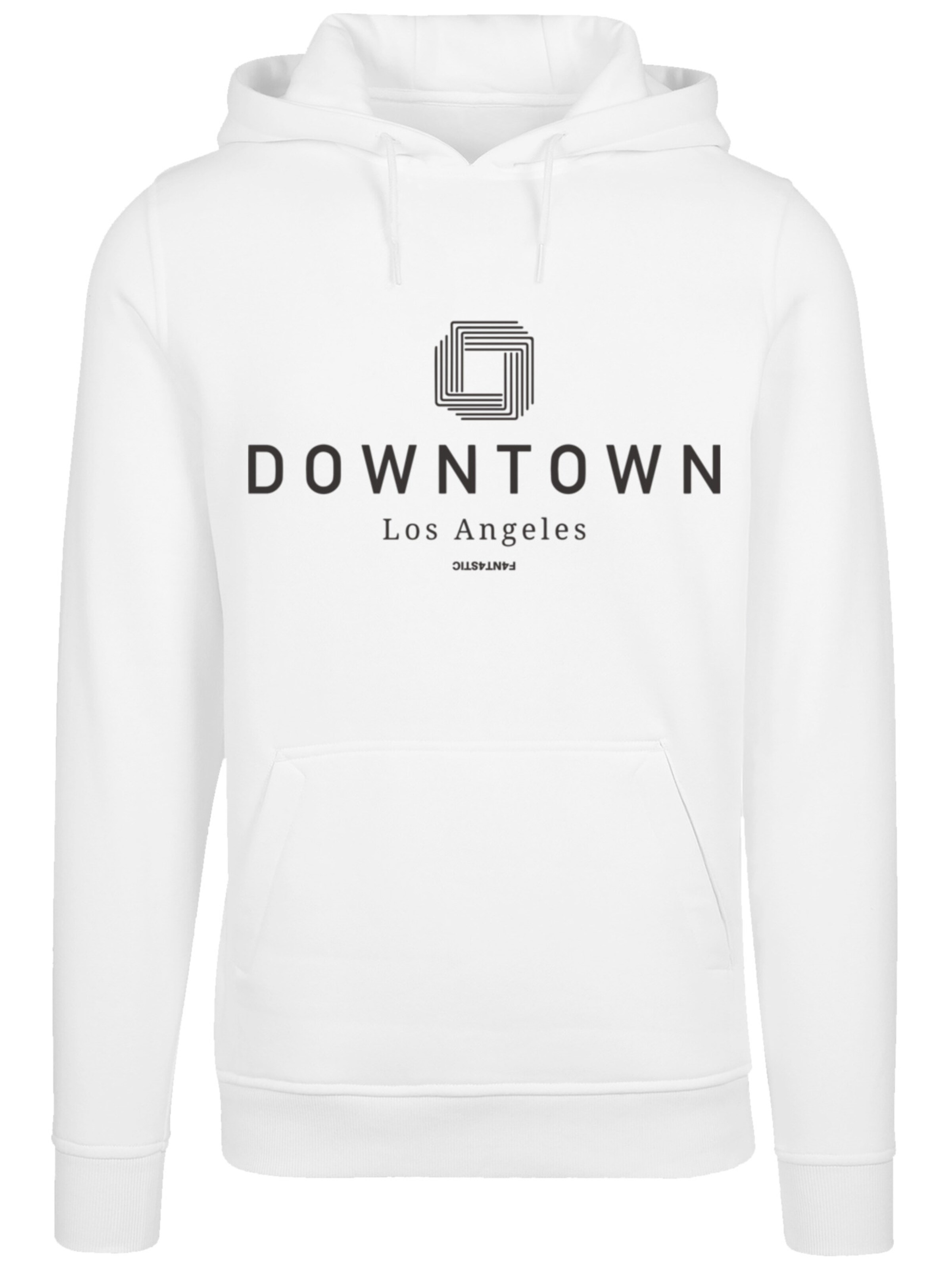Sweat-shirt 'Downtown LA ' F4NT4STIC en blanc : devant