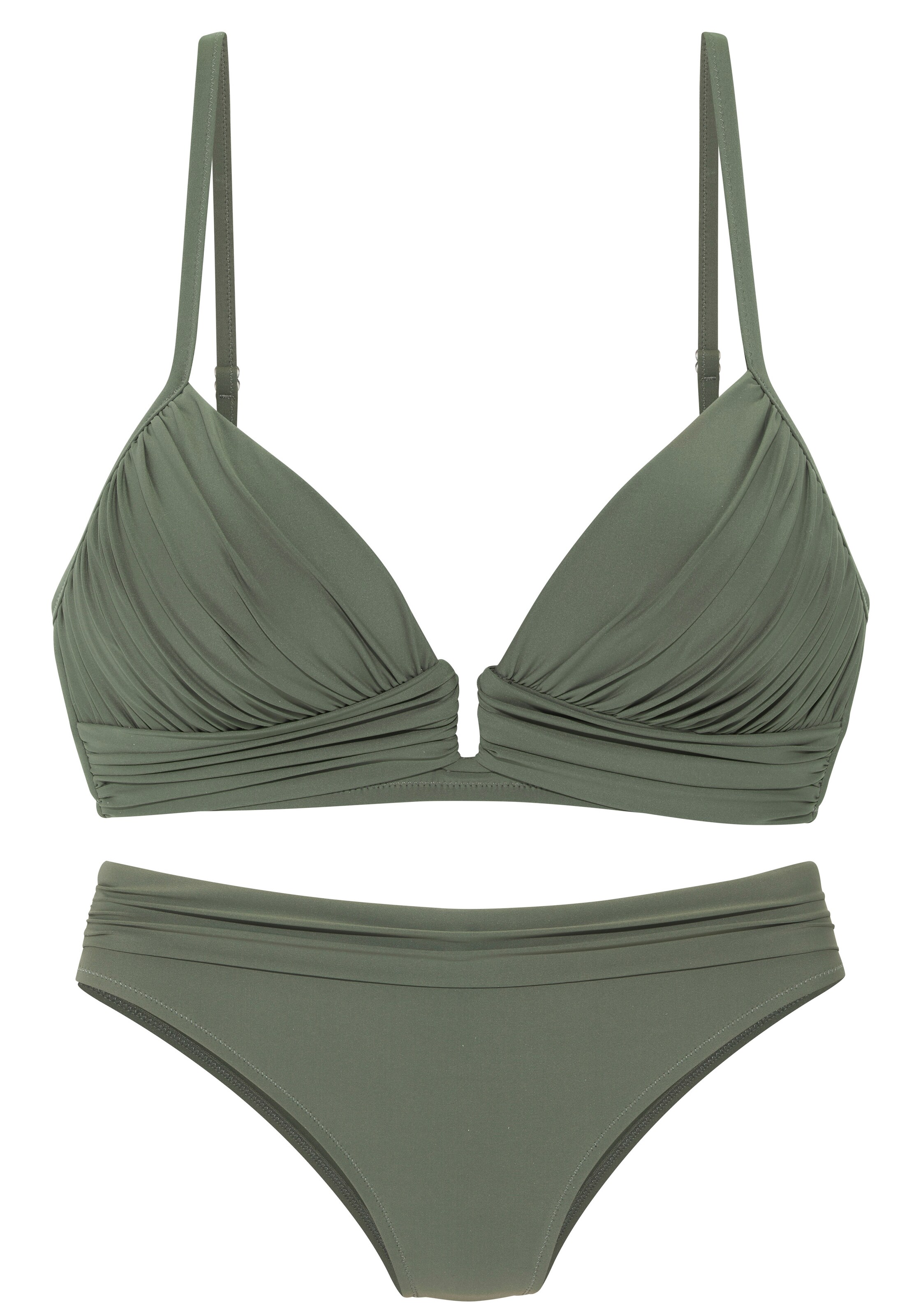 LASCANA Triangel Bikini in Grün: Vorderseite