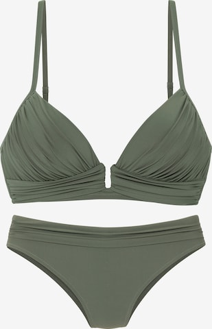 LASCANA Triangel Bikini in Grün: Vorderseite