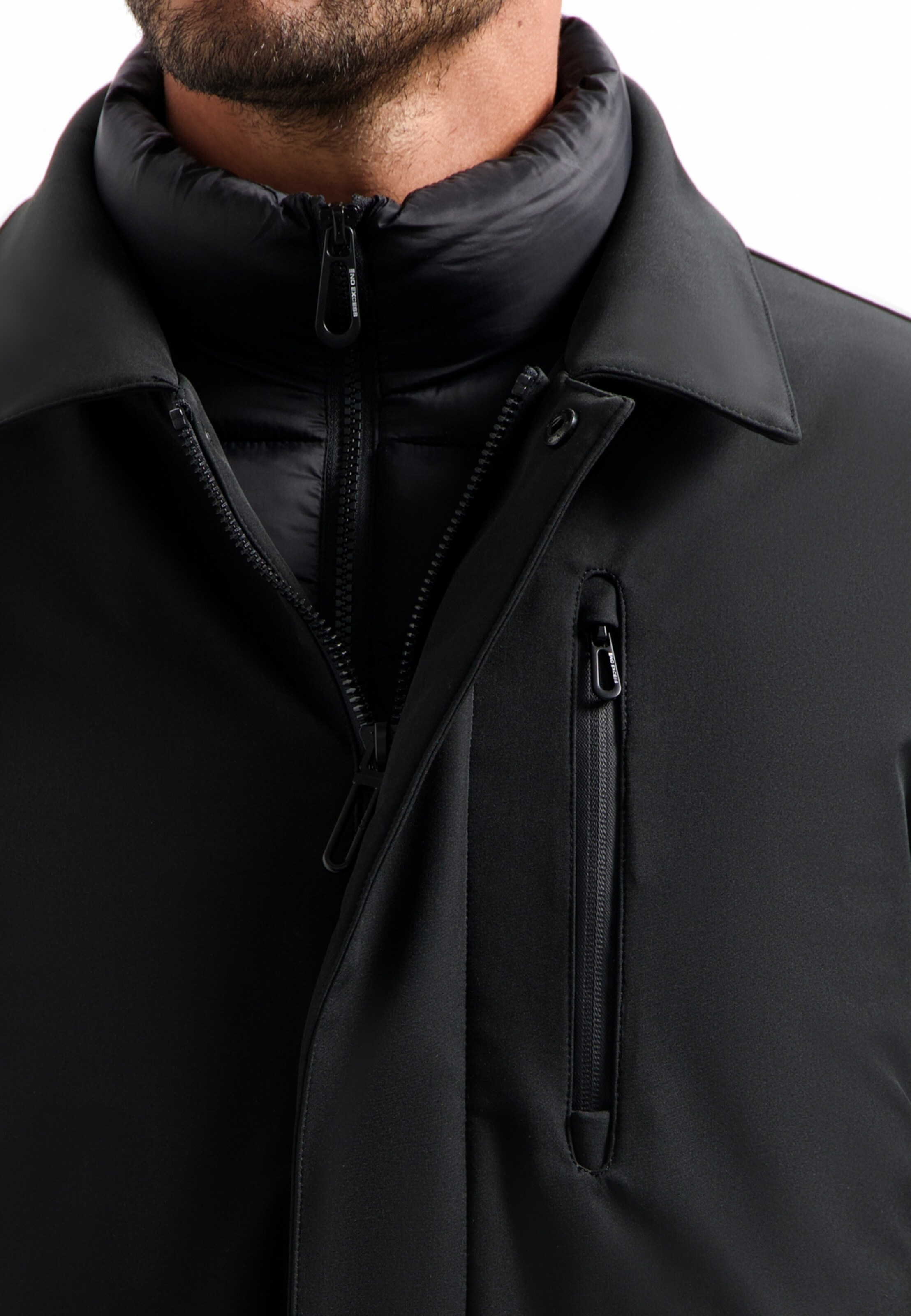No Excess Between-Seasons Parka in Black