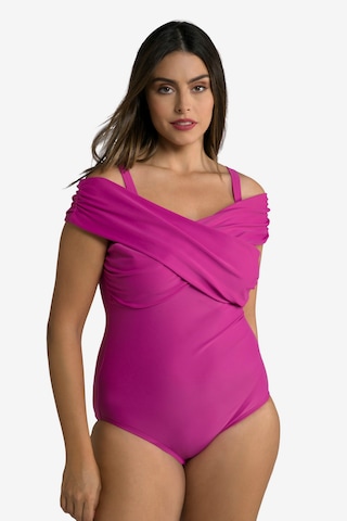 Ulla Popken Swimsuit in Pink: front