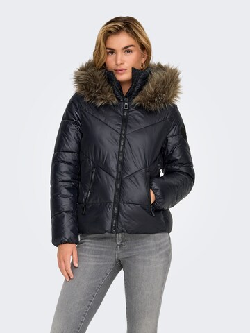 ONLY Winterjas 'ONLFever' in Zwart: voorkant