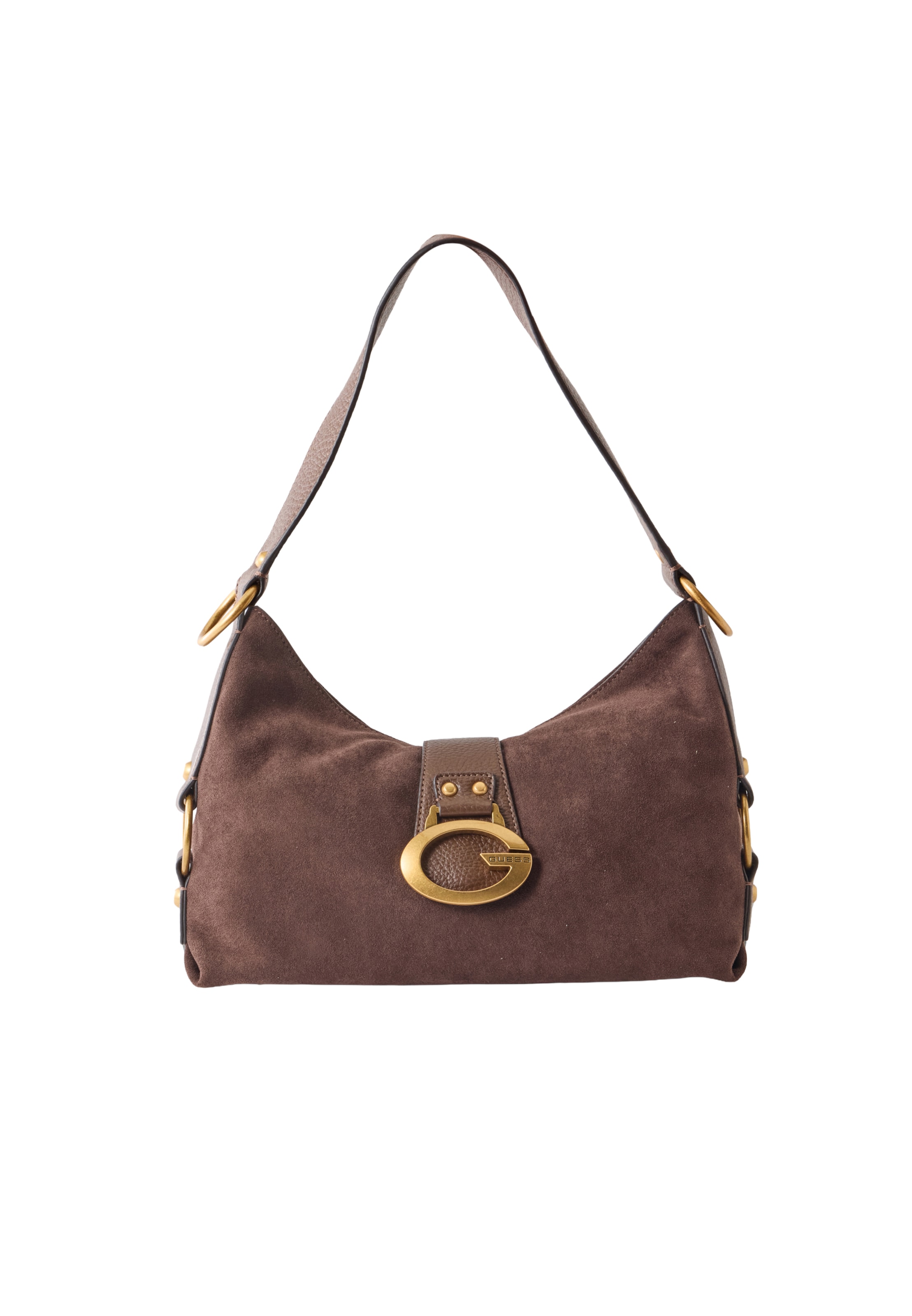 GUESS - Mala de ombro 'KATIE' em castanho: frente