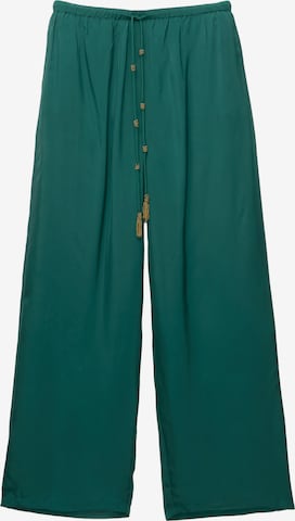 Pull&Bear Wide Leg Housut värissä vihreä: etupuoli