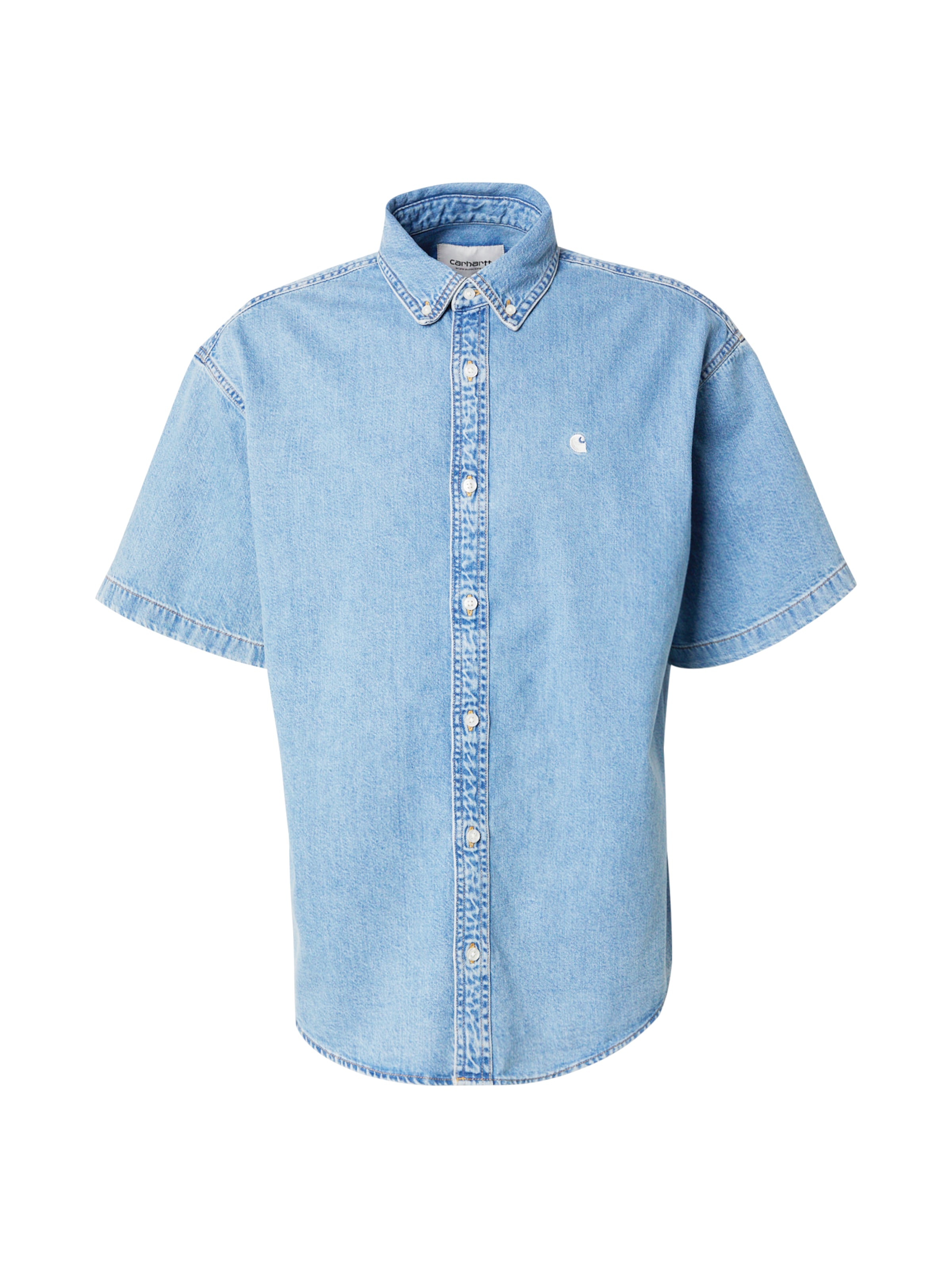 Carhartt WIP Pohodlné nošení Košile 'Lucas' – modrá: přední strana