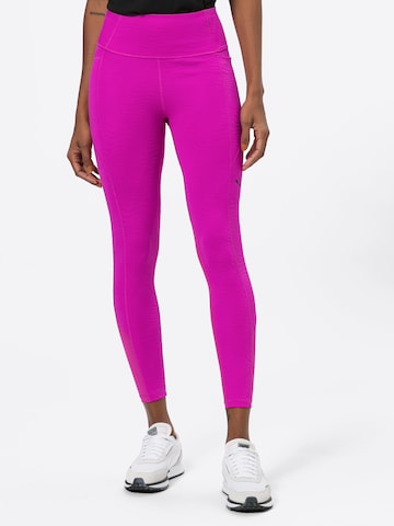 PUMA Skinny Workout Pants in Purple: front