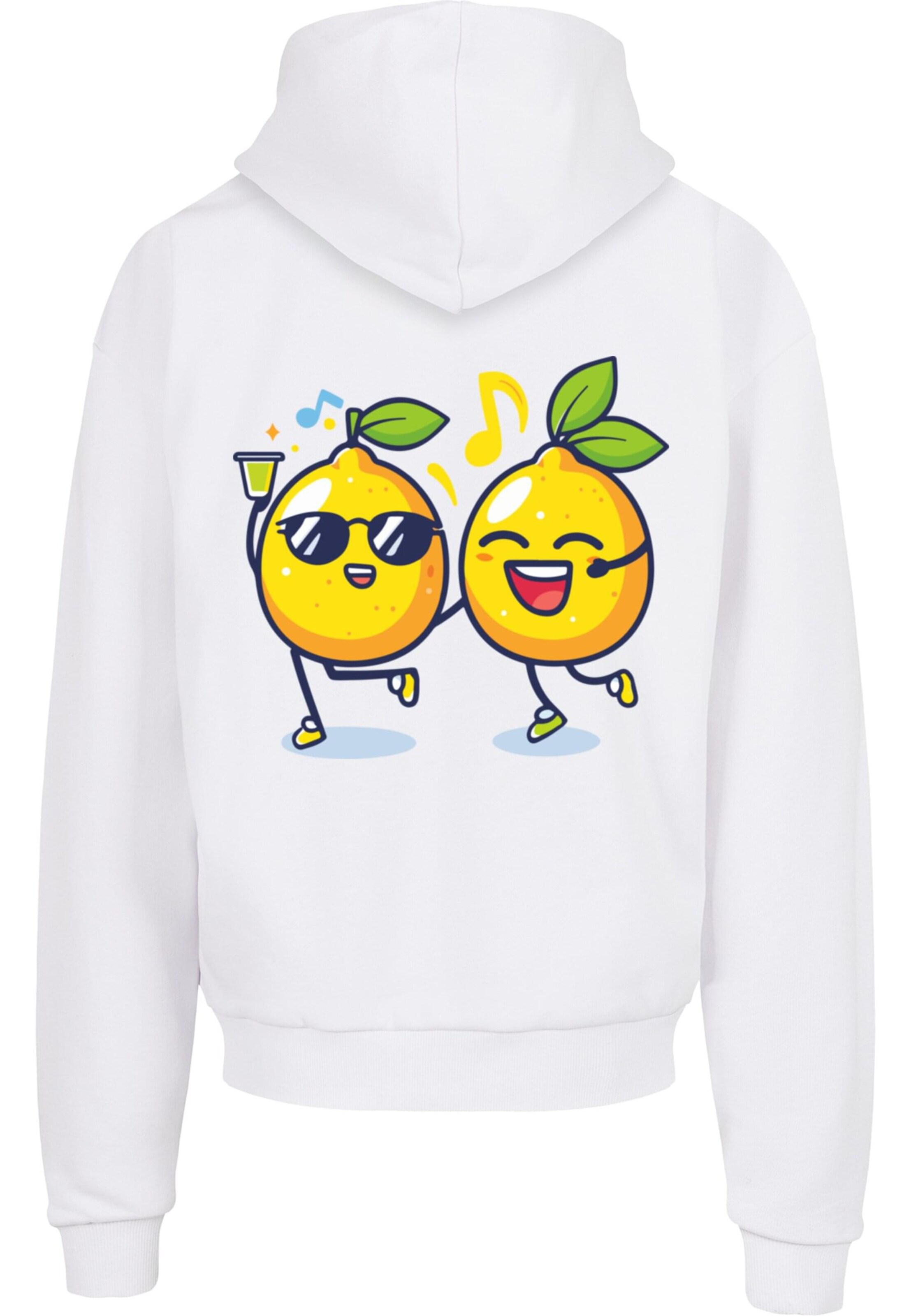 Merchcode Sweatshirt 'Lemon Party' in Wit