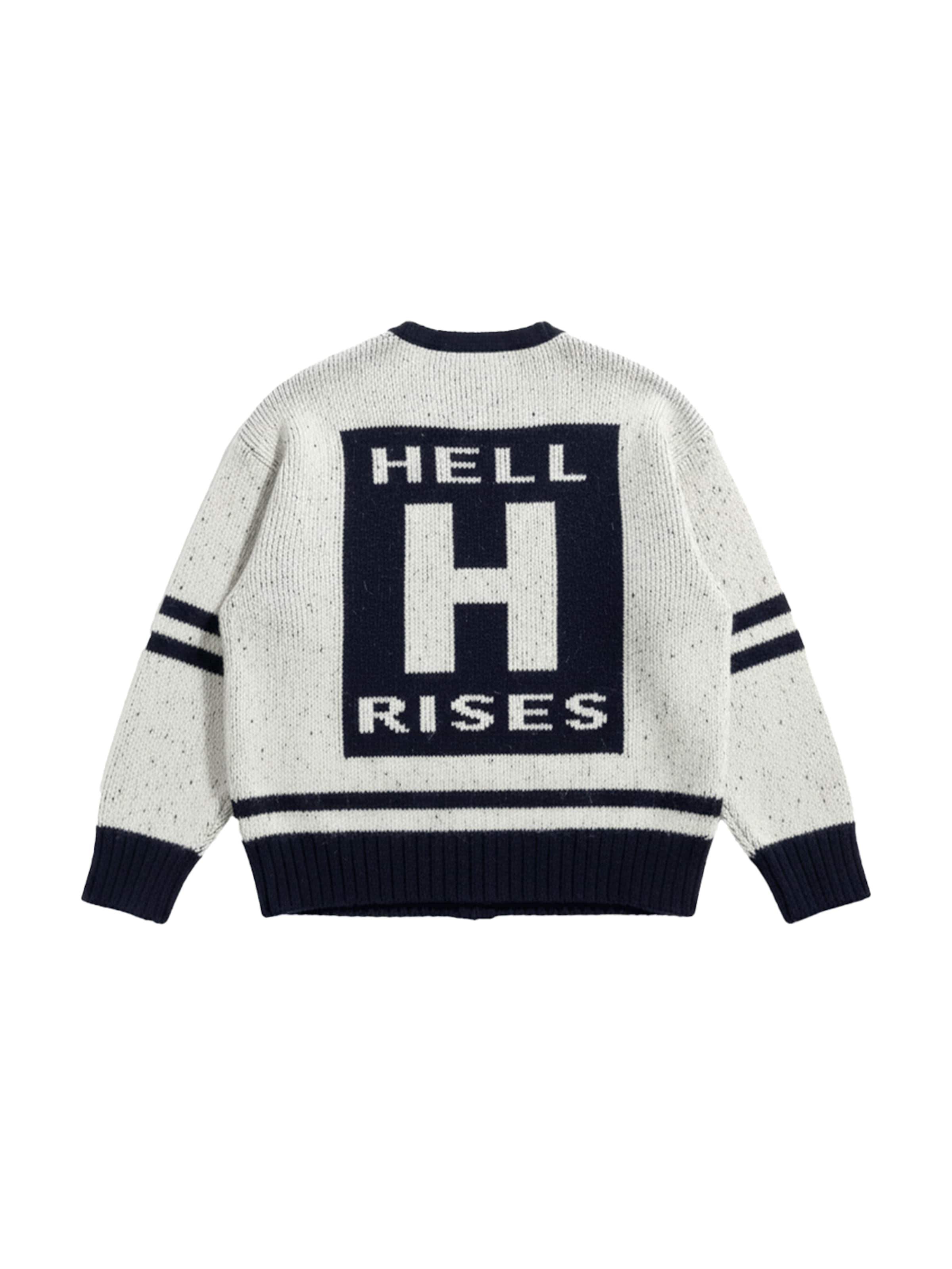 Kleidermafia Sweater 'Oversize Knit Letter Sweater - Navy Blue' in Navy, Item view